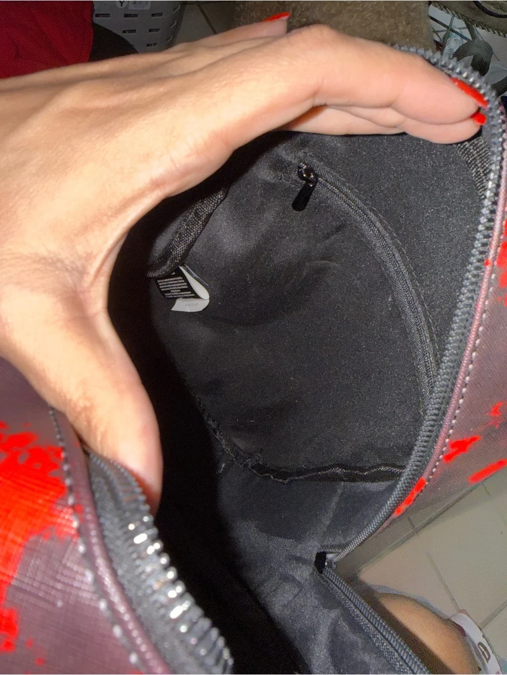 New Black and Red Graphic Mini Backpack with Ghostface